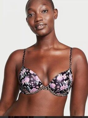 Victoria’s Secret NWOT size 40D floral leapord push-up bra
